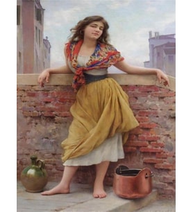 Su Taşıyan Güzel Sayılarla Boyama Seti 40x50 cm (Tuvale Gerili)