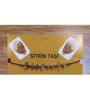 Berra Sifa Doğal Taş Ayarlanabilir Sitrin Taşı Bileklik