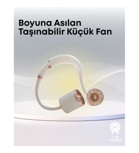 Mey İthalat® Yazlık Taşınabilir Sessiz Boyun Fanı 3 Kademe Hız Ayarlı
