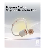 Mey İthalat® Yazlık Taşınabilir Sessiz Boyun Fanı 3 Kademe Hız Ayarlı