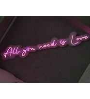 All you need is love neon tabela neon yazı