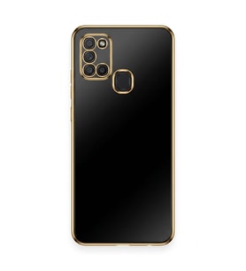 Samsung Galaxy A 21S Siyah Parlak Silikon Kılıf Modeli