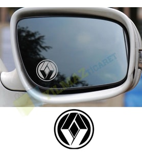 Renault Logo Yan Ayna Etiket Yapıştırma Oto Sticker Çıkartma 6 Adet ( 4 Cm Ölçü )