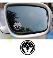 Renault Logo Yan Ayna Etiket Yapıştırma Oto Sticker Çıkartma 6 Adet ( 4 Cm Ölçü )