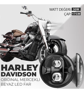 Harley Davidson Motosiklet Orijinal Mercekli Led Far