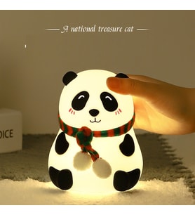 Li·vava Panda Si·li·kon Gece Lambasi, Renkli·, 14x10 (Çok Renkli)