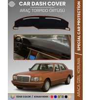 MERCEDES S CLASS W126 (1979-1991) Torpido Örtüsü Premium Kalite Torpido Koruma Özel Kesim UV Koruma