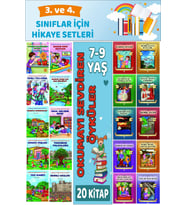 3.ve 4.Sınıflar İçin Okuma Alışkanlığı Kazandıran Mükemmel 20 li  Hikaye Seti 2