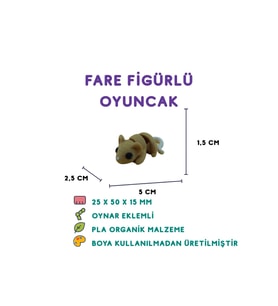 Fare Figür - 3D Küçük Kemirgen Oyuncağı