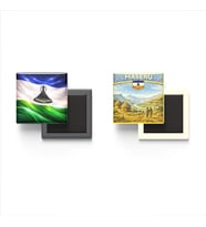 Buzdolap Magnetleri - Lesotho Bayrağı ve Maseru Retro Tema - 2'li Set Magneti