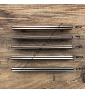 Plastik Ahşap Desenli Kulp CNR 160mm (2 Adet) Kiraz (Gri)