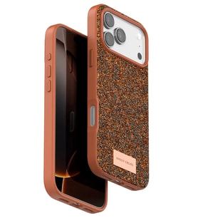 Iphone 17 Bright Simli Kapak - Turuncu