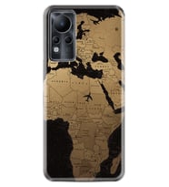 INFINIX Note 11 Pro Note 10 Hot 9 Play Kılıf Desemli Silikon Map Planet 1656