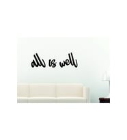 Numa Concept All Is Well Duvar Yazısı Ahşap Duvar Tablosu Dekoratif Duvar Süsü (Siyah)