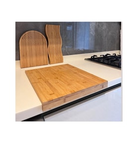Bambu Kenarlı Kesme Tahtasi 45*38cm Tezgah Üstü Aksesuar, Hamur Açma Tahtası