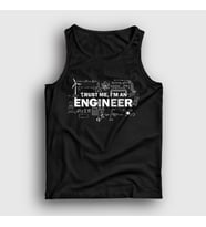 Presmono Unisex Beyaz Trust Me I'm An Engineer Hediye Mühendis Atlet 540329tt (Siyah)