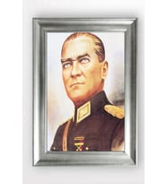 Gümüş Çerçeveli Atatürk Tablo cv1099