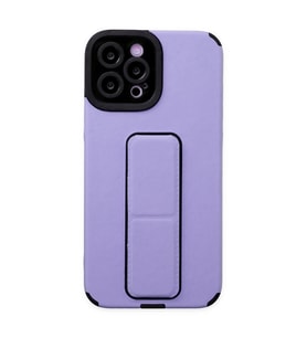 iPhone 12 Pro Max Kılıf Mega Standlı Silikon - Lila