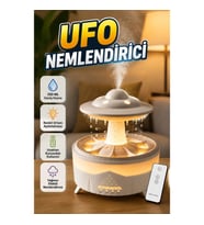 350 ML UFO Hava Nemlendirici – Yağmur Efektli RGB Işıklı Uzaktan Kumandalı