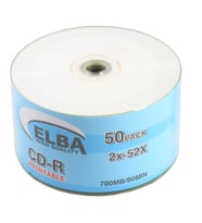 ELBA CD-R 700MB-80MIN PRINTABLE 50Lİ SHRİNK (Karışık)