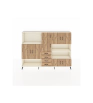 Arges Dolap 9 Raflı 4 Çekmeceli 8 Kapaklı 220x30x163 Aytaşı-Çam