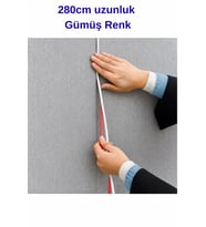 Gümüş Kendinden Yapışkanlı 1 Adet 0.8mm x 280cm Duvar, Mobilya Kenar Dekoratif Koruma Şerit çıta