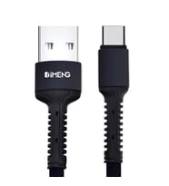 İmeng 3A UsbA to Type-C Pro Braided Örgülü Data ve Hızlı Şarj Kablosu Siyah