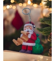 Ahşap Yeni Yıl Noel Baba Anahtarlık