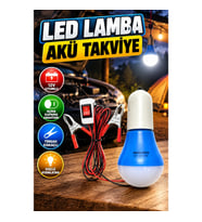 Timsah Kıskaçlı 12V LED Ampul – Akü Bağlantılı Anahtarlı Aydınlatma