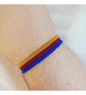 Crystal Atelier Hardal Bordo Mavi Örgü Makrome 3’lü Bileklik - Unisex El Yapımı Ayarlanabilir Şık Trend Kombin Seti - Makrome Bileklik - Örgü Bileklik - Hardal Bordo Mavi Bileklik - Hediye Bileklik - İp Bileklik - Günlük Bijuteri Bileklik - Spor Bileklik