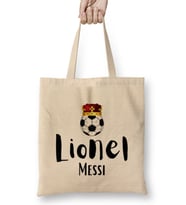 Lionel Messi Art Merch Bez Çanta Uzun Saplı