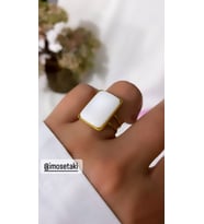 ÇELİK DOĞAL TAŞLI AYARLANABİLİR SEDEF TAŞLI YÜZÜK