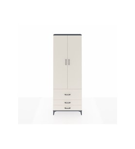 Arges Dolap 4 Raflı 3 Çekmeceli 2 Kapaklı 88x30x243 Antrasit-Aytaşı