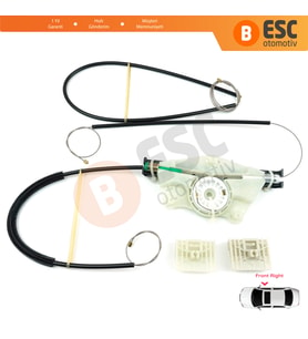 VW Touareg MK1 7L Porsche Cayenne 9PA 955 957 2002-2010 İçin Elektrikli Ön Sağ Cam Kriko Tamir Seti
