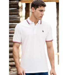 T8594 DEWBERRY ERKEK T-SHIRT-AÇIK BEYAZ