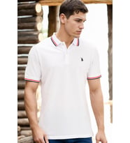 T8594 DEWBERRY ERKEK T-SHIRT-AÇIK BEYAZ
