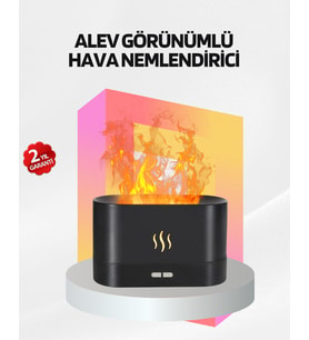 Alev Görünümlü Hava Nemlendirici Kumandalı Led Işıklı Aromatik Difüzör - Lisinya