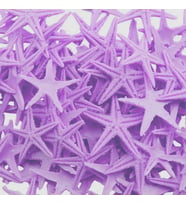 Polyester Deniz Yıldızı Minik Boy  0.5 CM- 1.5 CM (100 Adet)  Mor