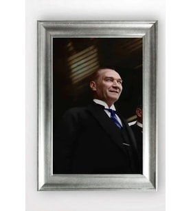 Gümüş Çerçeveli Atatürk Tablo cv705