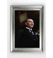 Gümüş Çerçeveli Atatürk Tablo cv705