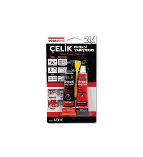Vodabond Yüksek Isıya Dayanıklı (120°c) Seramik - Ahşap - Metal - Cam - Demlik Yapıştırıcı 2k Çelik Epoksi