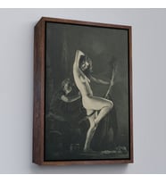 Çerçeveli Şabat Gününe Hazırlık, William Mortensen Cadılar Bayramı - années 1930 Kanvas Tablo (Siyah)