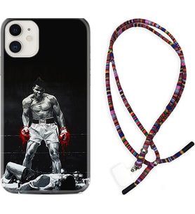Apple iPhone 11 12 13 Mini Kılıf Boyun Asklı Rasta Silikon Moon Baloon 1369