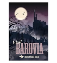 Barovia Tablo Ahşap Poster Dekoratifnı Ziyaret Edin