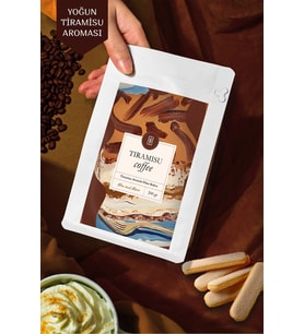 Tiramisu Coffee - Tiramisu Aromalı Çekirdek Kahve, 200 gr
