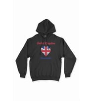 Manchester İngiltere Bayraklı Kalpli Siyah Sweatshirt Hoodie