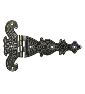 Dekoratif, Sac Tek Kuyruklu Menteşe - 69x102 Mm, Büyük, Antik, 1 Adet