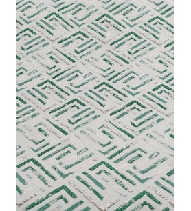 GEOMETRİK DESEN BROKAR KUMAŞ (Yeşil)