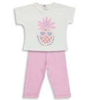 Civil Baby Ananas Baskılı 6-18 Ay Takım - Ekru