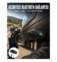 Mey İthalat® Kask Kulaklık Bluetooth Motosiklet Kulaklık Intercom Su Geçirmez